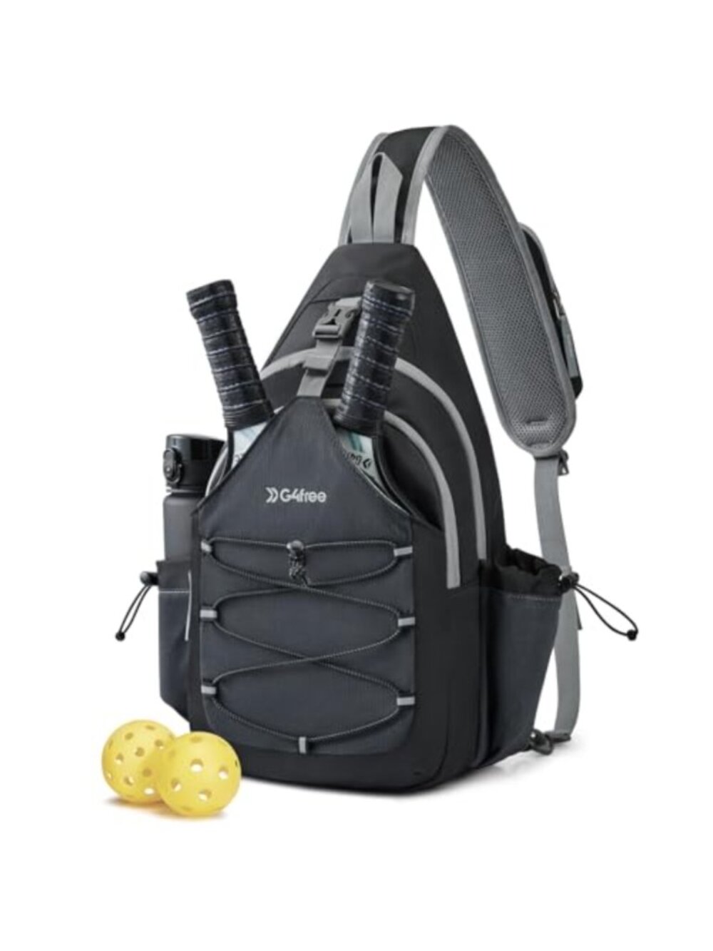 Pickleball Sling Bag Crossbody Lightweight Water Resistant Paddle Bag